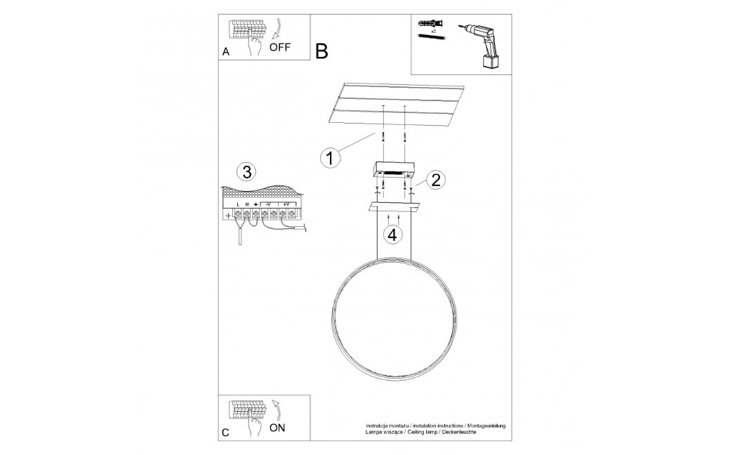 Thoro Lampa wisząca RIO 55 beżowa LED 3000K TH.361