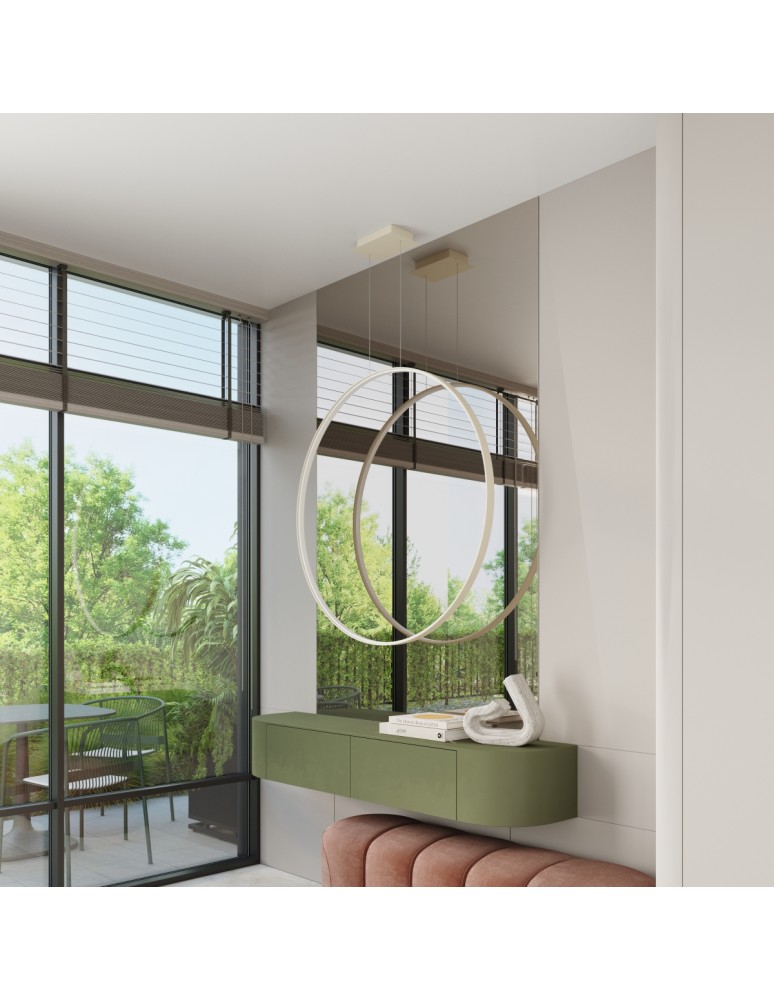 Pendant lamps circles - Thoro RIO 55 beige LED 3000K pendant lamp TH.361 - product kolory-swiatla.pl 14