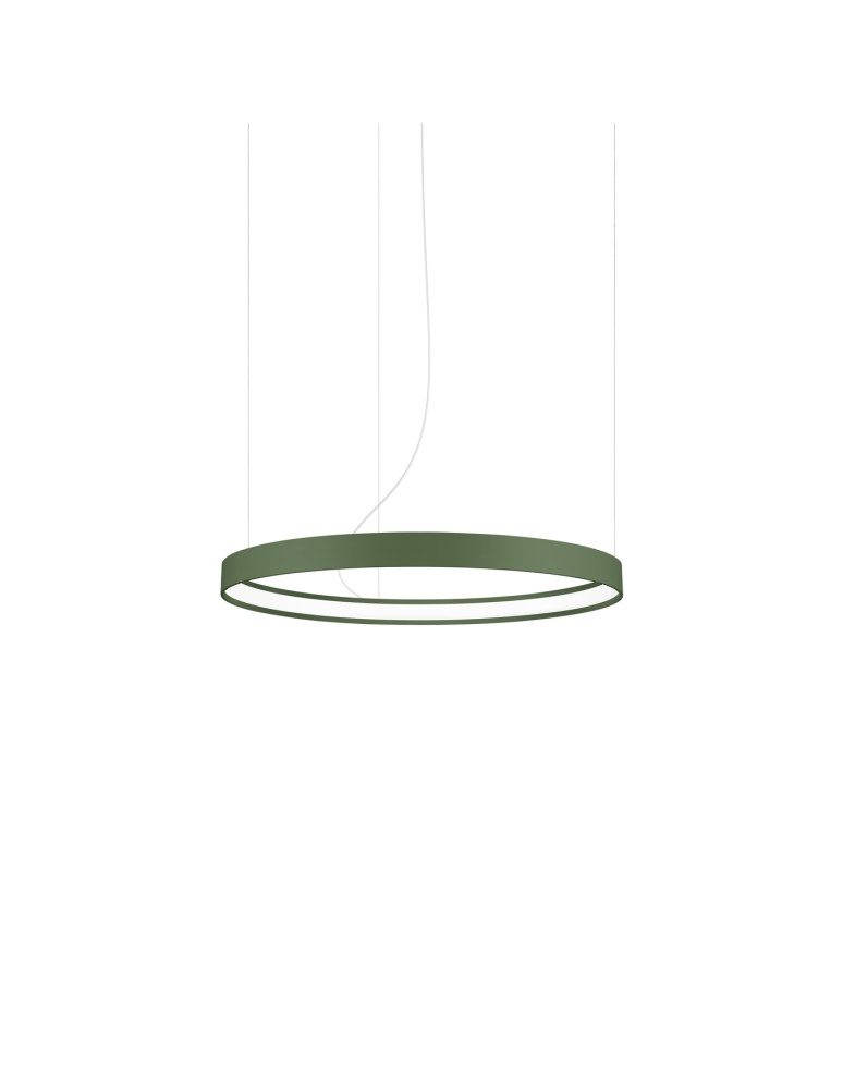 Pendant lamps circles - Thoro Chandelier RIO 55 green olive LED 3000K TH.373 - product kolory-swiatla.pl 1