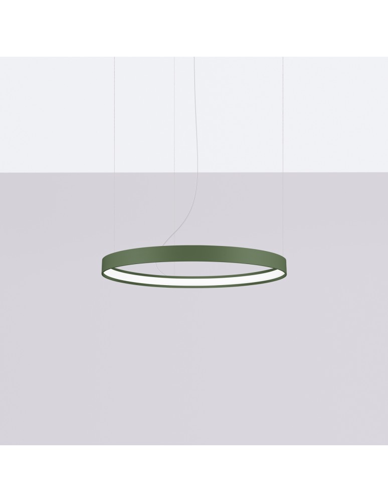 Pendant lamps circles - Thoro Chandelier RIO 55 green olive LED 3000K TH.373 - product kolory-swiatla.pl 2