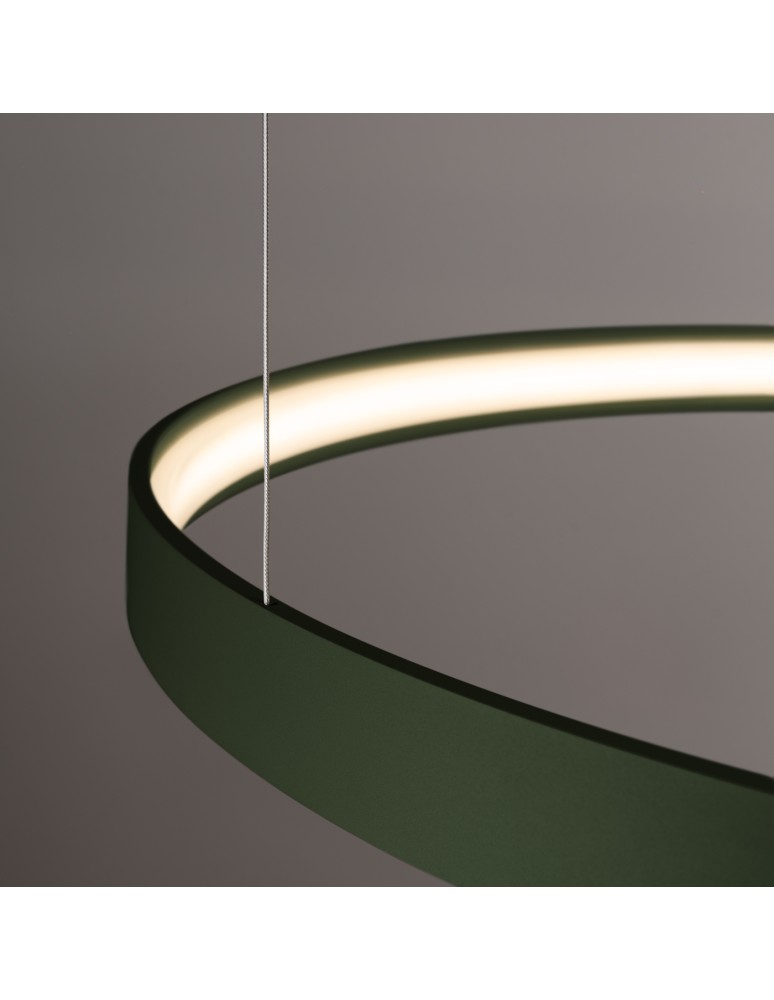 Pendant lamps circles - Thoro Chandelier RIO 78 green olive LED 3000K TH.374 - product kolory-swiatla.pl 4