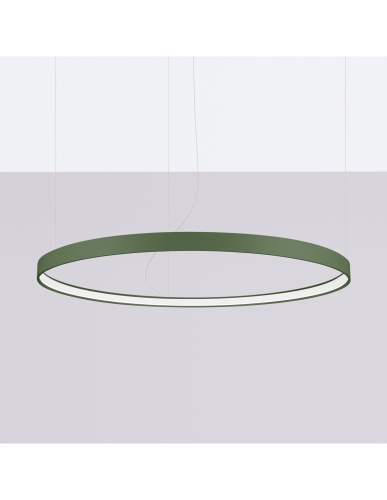 Pendant lamps circles - Thoro Chandelier RIO 110 green olive LED 3000K TH.375 - product kolory-swiatla.pl 2