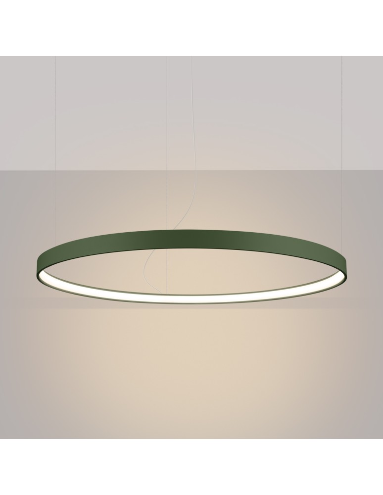 Pendant lamps circles - Thoro Chandelier RIO 110 green olive LED 3000K TH.375 - product kolory-swiatla.pl 3