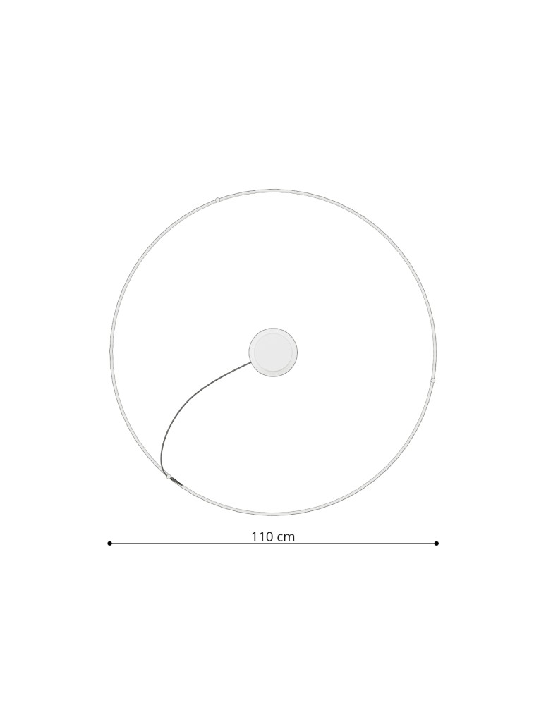 Pendant lamps circles - Thoro Chandelier RIO 110 green olive LED 3000K TH.375 - product kolory-swiatla.pl 9