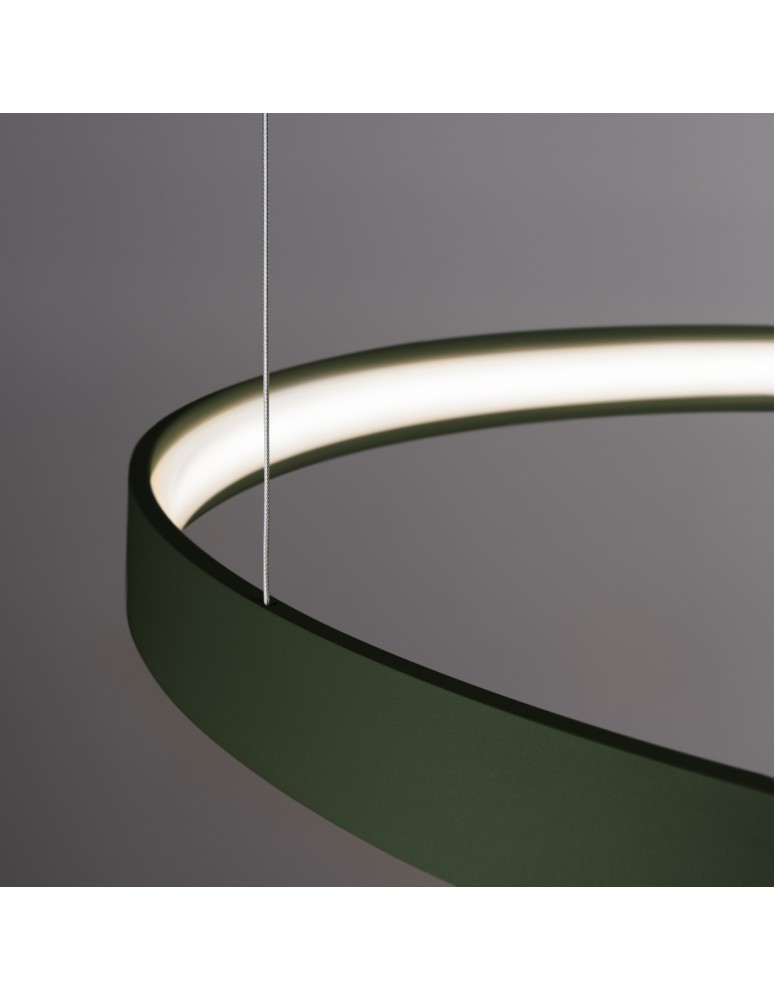 Pendant lamps circles - Thoro Chandelier RIO 55 green olive LED 4000K TH.376 - product kolory-swiatla.pl 4