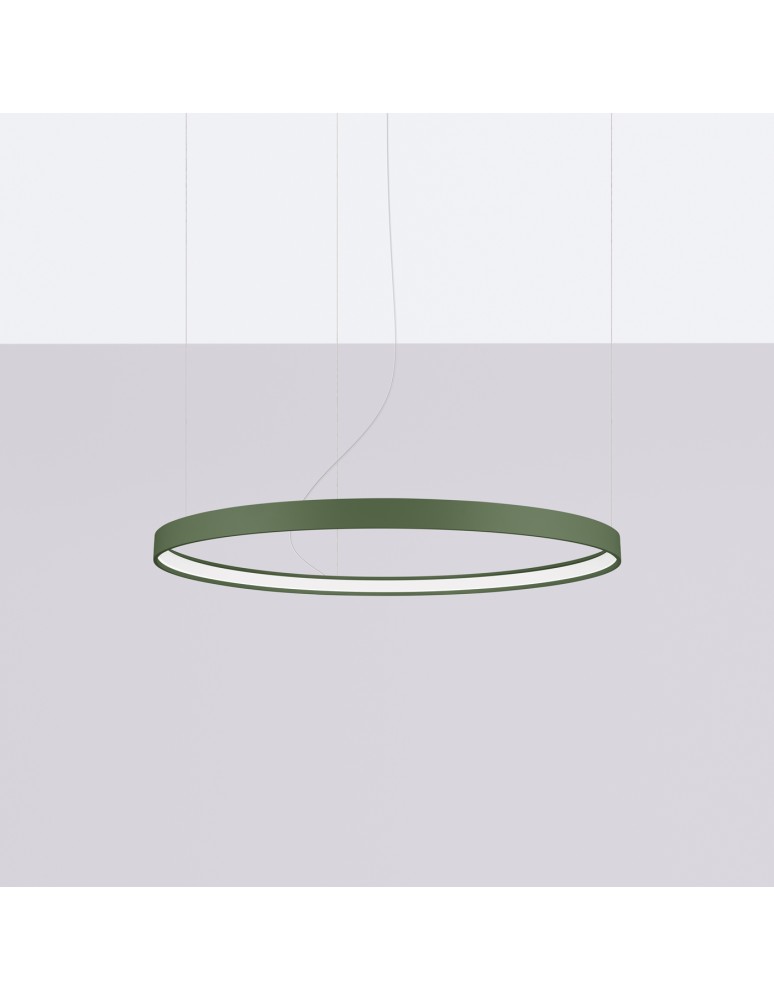Pendant lamps circles - Thoro Chandelier RIO 78 green olive LED 4000K TH.377 - product kolory-swiatla.pl 2