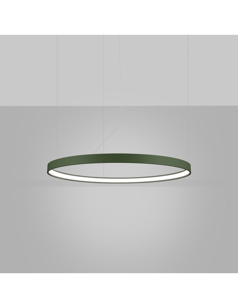 Pendant lamps circles - Thoro Chandelier RIO 78 green olive LED 4000K TH.377 - product kolory-swiatla.pl 3
