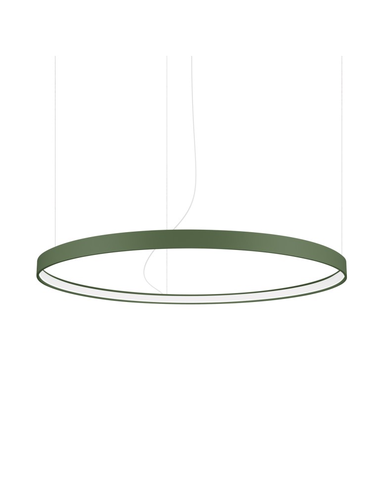 Pendant lamps circles - Thoro Chandelier RIO 110 green olive LED 4000K TH.378 - product kolory-swiatla.pl 1