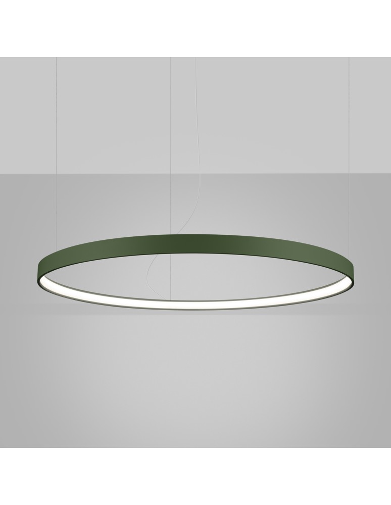 Pendant lamps circles - Thoro Chandelier RIO 110 green olive LED 4000K TH.378 - product kolory-swiatla.pl 3