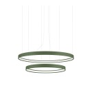Pendant lamps circles - Thoro Chandelier RIO 2 55/78 green olive LED 3000K TH.379 - product 1