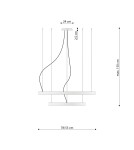 Pendant lamps circles - Thoro Chandelier RIO 2 55/78 green olive LED 3000K TH.379 - product 8