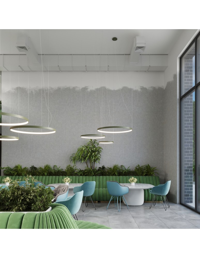 Pendant lamps circles - Thoro Chandelier RIO 2 55/78 green olive LED 3000K TH.379 - product kolory-swiatla.pl 12