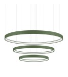 Pendant lamps circles - Thoro Chandelier RIO 3 55/78/110 green olive LED 3000K TH.380 - product 1