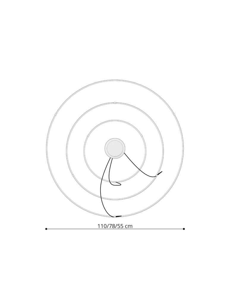 Pendant lamps circles - Thoro Chandelier RIO 3 55/78/110 green olive LED 3000K TH.380 - product kolory-swiatla.pl 9