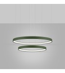 Pendant lamps circles - Thoro Chandelier RIO 2 55/78 green olive LED 4000K TH.381 - product 3