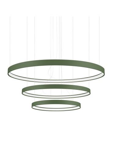 Thoro Chandelier RIO 3 55/78/110 green olive LED 4000K TH.382