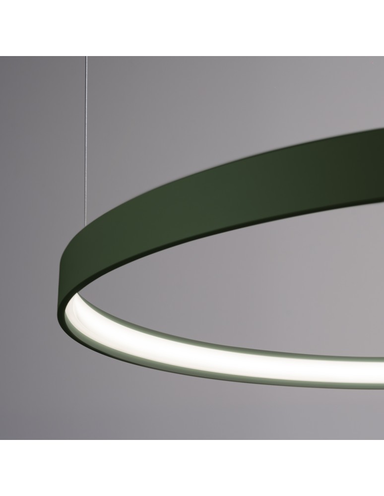 Pendant lamps circles - Thoro Chandelier RIO 3 55/78/110 green olive LED 4000K TH.382 - product kolory-swiatla.pl 5