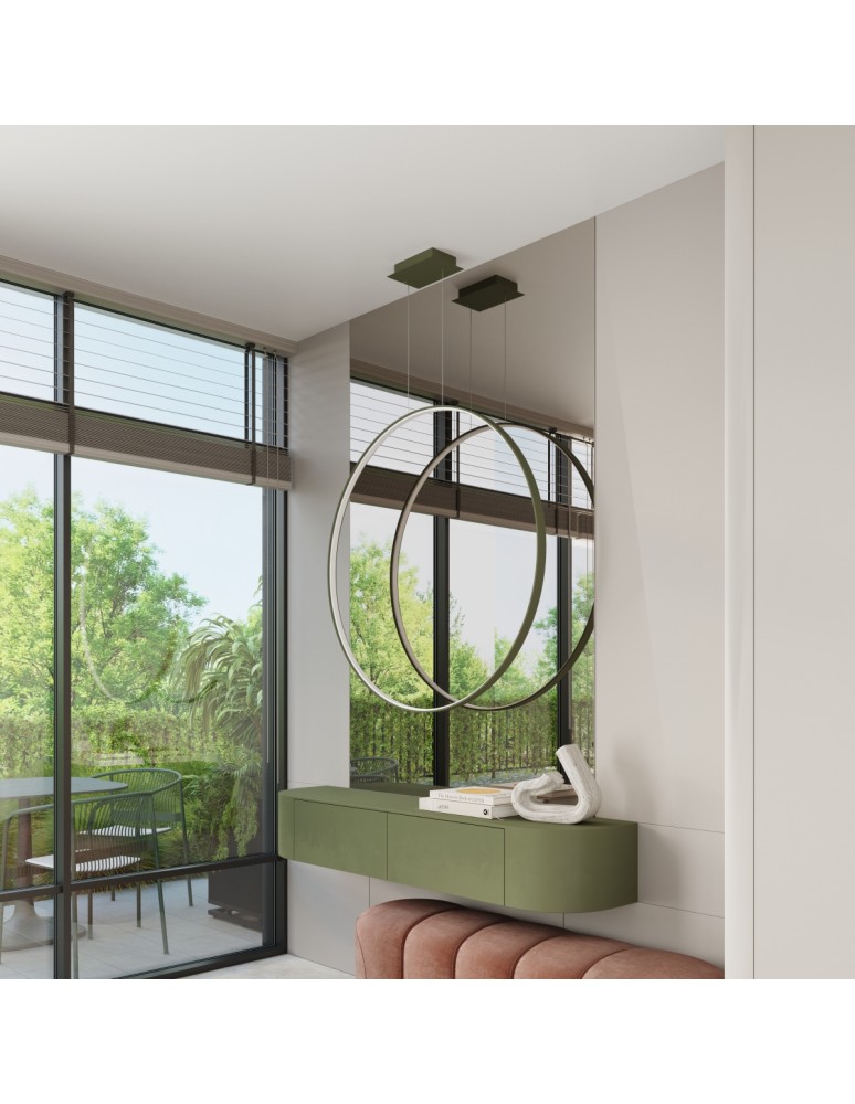 Pendant lamps circles - Thoro pendant lamp RIO 55 green olive LED 3000K TH.383 - product kolory-swiatla.pl 14