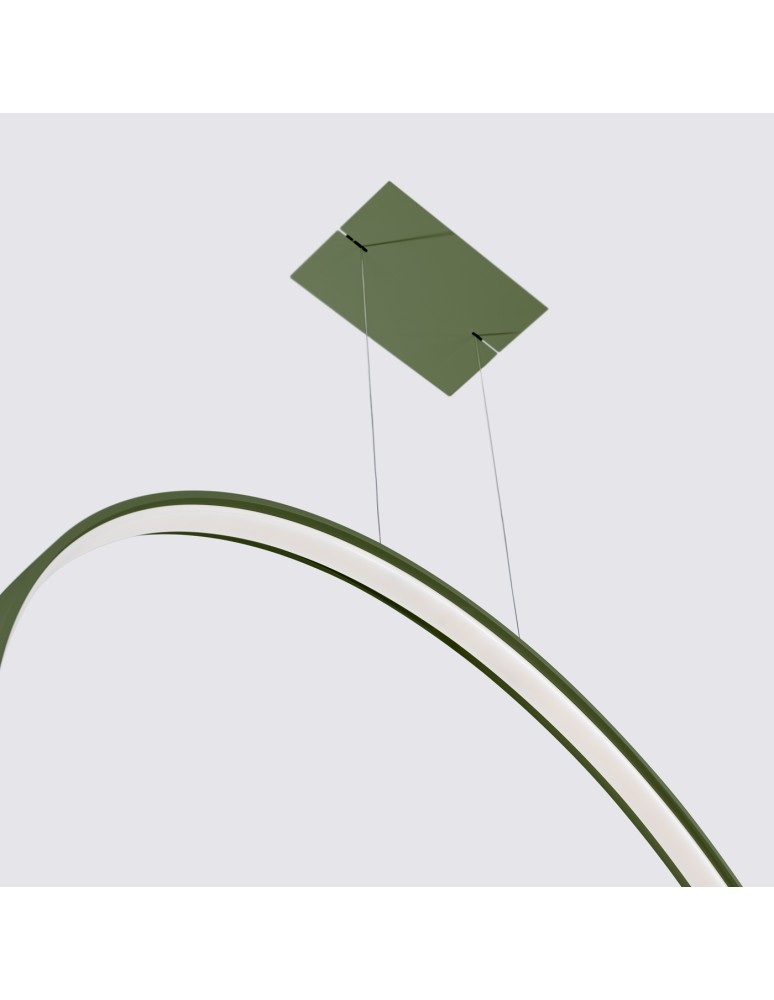 Pendant lamps circles - Thoro pendant lamp RIO 110 green olive LED 3000K TH.385 - product kolory-swiatla.pl 6