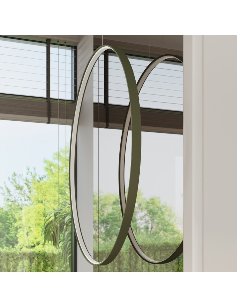 Pendant lamps circles - Thoro pendant lamp RIO 78 green olive LED 4000K TH.387 - product kolory-swiatla.pl 15