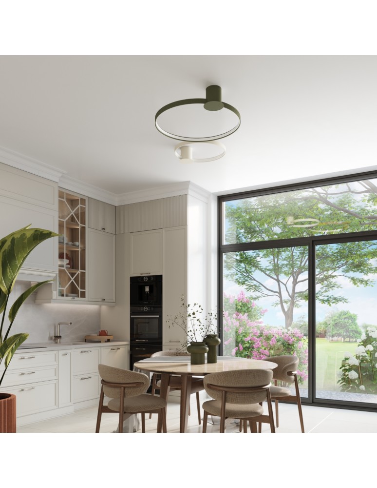 Ring ceiling lamps - Thoro Plafond RIO 55 olive green LED 3000K TH.389 - product kolory-swiatla.pl 14