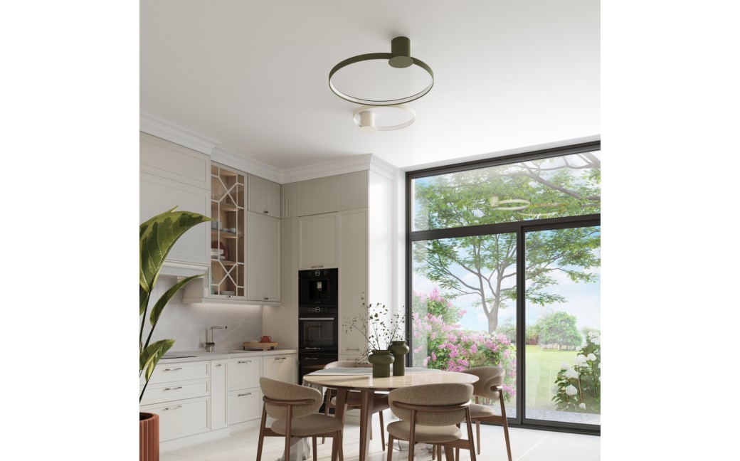 Thoro Plafon RIO 78 zielony oliwkowy LED 3000K TH.390