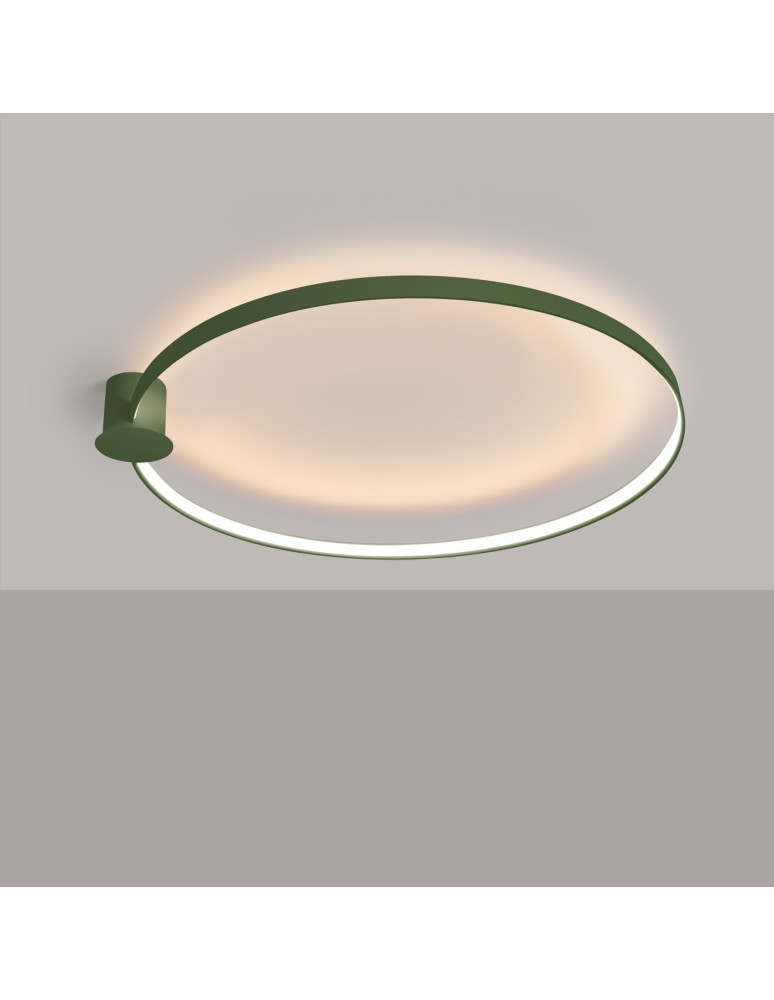 Ring ceiling lamps - Thoro Plafond RIO 110 olive green LED 3000K TH.391 - product kolory-swiatla.pl 3