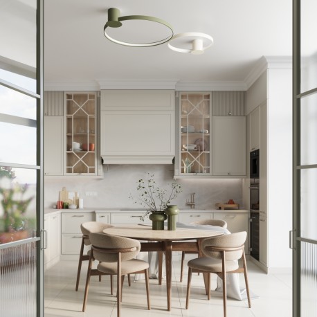 Thoro Plafon RIO 110 zielony oliwkowy LED 4000K TH.394