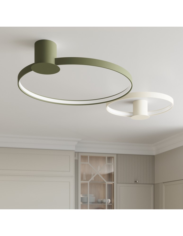 Ring ceiling lamps - Thoro Plafond RIO 110 olive green LED 4000K TH.394 - product kolory-swiatla.pl 15