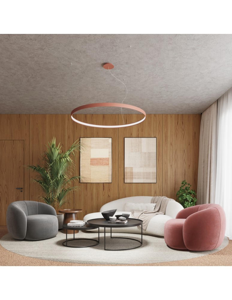 Pendant lamps circles - Thoro Chandelier RIO 55 ochre red LED 3000K TH.395 - product kolory-swiatla.pl 12