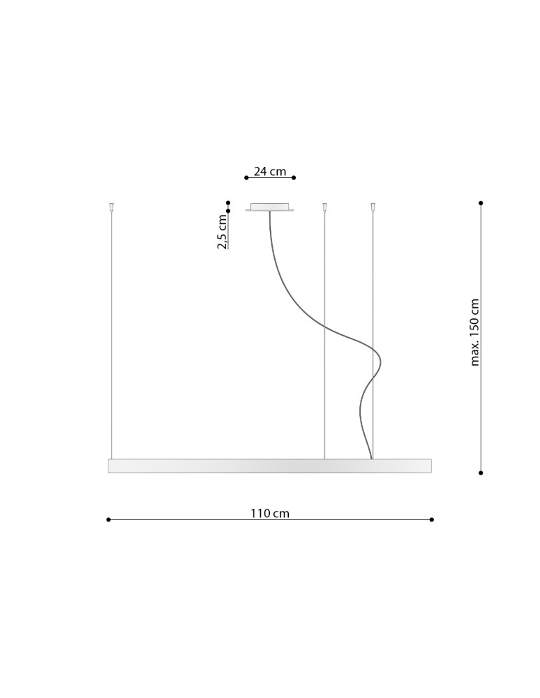 Pendant lamps circles - Thoro Chandelier RIO 110 ochre red LED 3000K TH.397 - product kolory-swiatla.pl 8