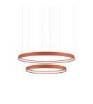 Pendant lamps circles - Thoro Chandelier RIO 2 55/78 ochre red LED 4000K TH.403 - product 1