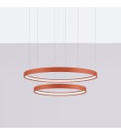 Pendant lamps circles - Thoro Chandelier RIO 2 55/78 ochre red LED 4000K TH.403 - product 2