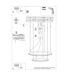 Pendant lamps circles - Thoro Chandelier RIO 2 55/78 ochre red LED 4000K TH.403 - product 10