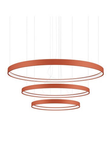 Thoro Chandelier RIO 3 55/78/110 ochre red LED 4000K TH.404