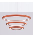 Pendant lamps circles - Thoro Chandelier RIO 3 55/78/110 ochre red LED 4000K TH.404 - product 2