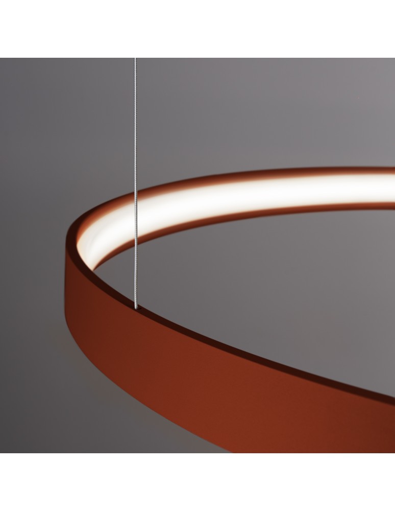 Pendant lamps circles - Thoro Chandelier RIO 3 55/78/110 ochre red LED 4000K TH.404 - product kolory-swiatla.pl 4