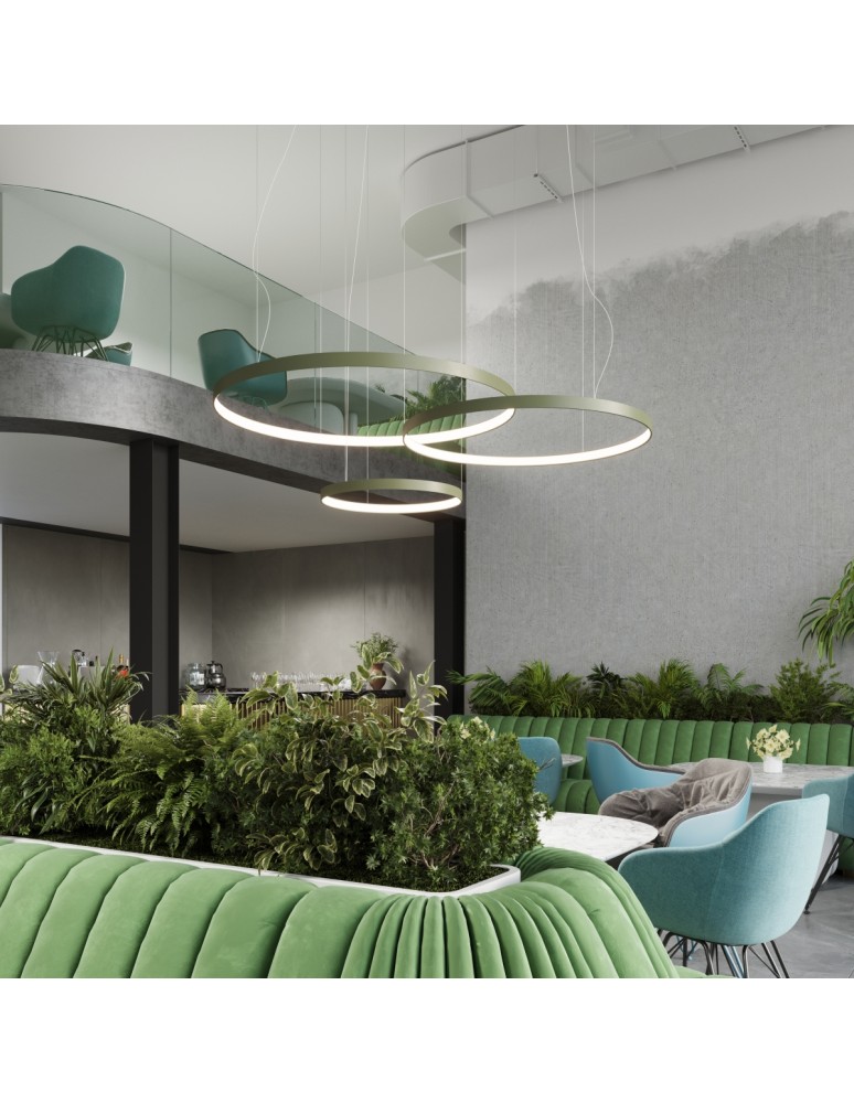 Pendant lamps circles - Thoro Chandelier RIO 3 55/78/110 ochre red LED 4000K TH.404 - product kolory-swiatla.pl 13