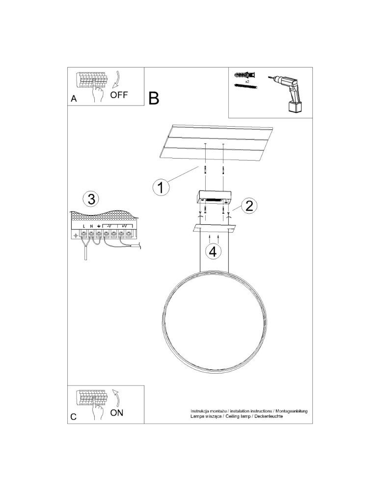 Pendant lamps circles - Thoro RIO 55 ochre red LED 3000K pendant lamp TH.405 - product kolory-swiatla.pl 11