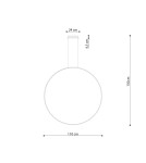 Pendant lamps circles - Thoro pendant lamp RIO 110 ochre red LED 3000K TH.407 - product 9