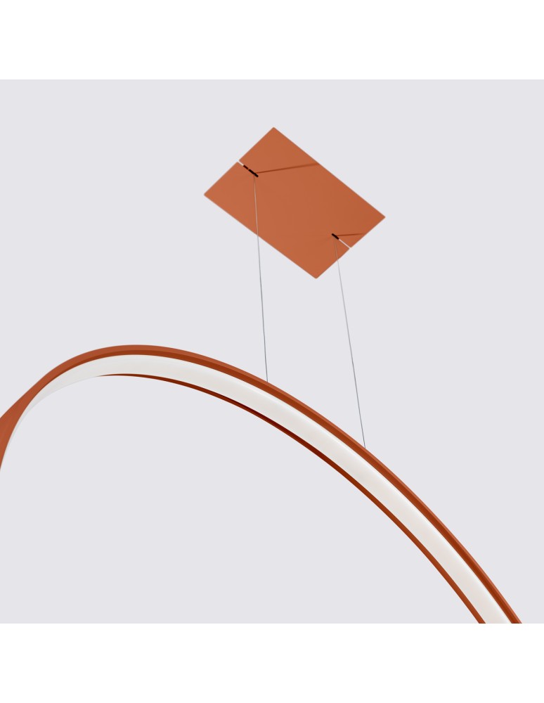 Pendant lamps circles - Thoro pendant lamp RIO 78 ochre red LED 4000K TH.409 - product kolory-swiatla.pl 6