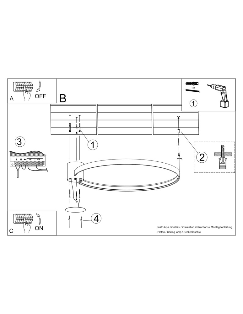 Ring ceiling lamps - Thoro Plafond RIO 110 ochre red LED 3000K TH.413 - product kolory-swiatla.pl 11