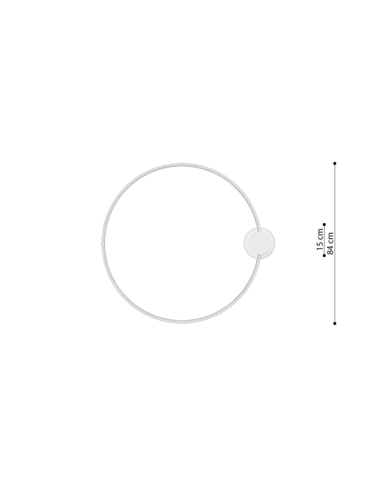 Ring ceiling lamps - Thoro Plafond RIO 78 ochre red LED 4000K TH.415 - product kolory-swiatla.pl 10