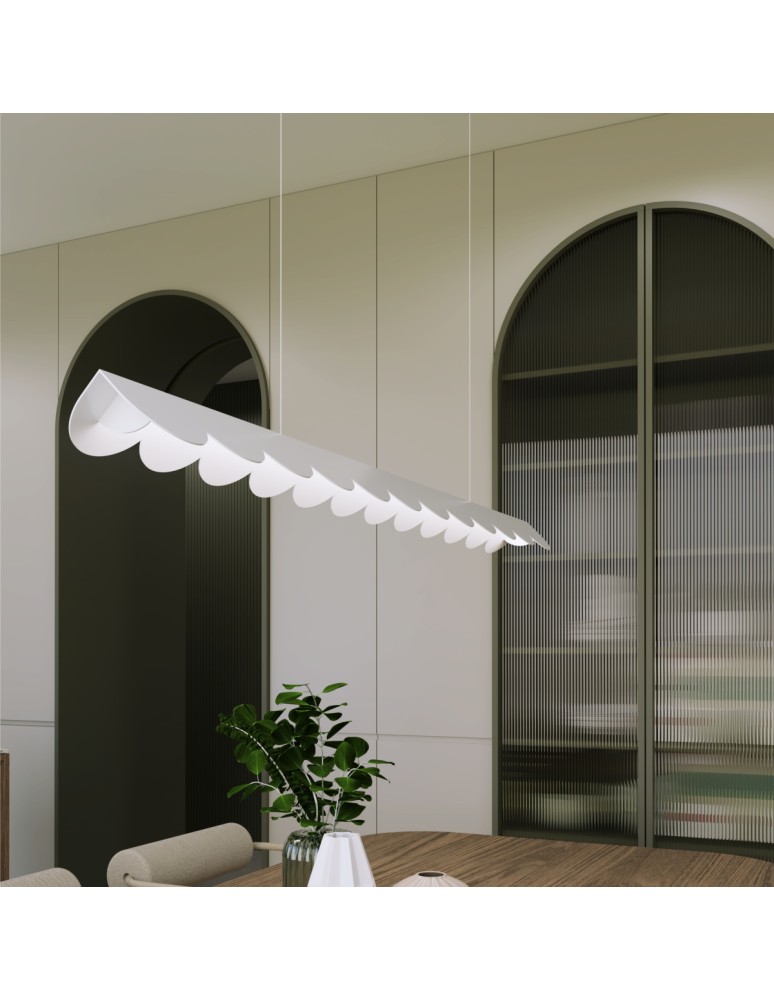 Pendant lamps over the island - Thoro BISCUIT pendant lamp white LED 3000K TH.467 - product kolory-swiatla.pl 15