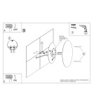 Designer wall lamps - Thoro Wall lamp BORGEN gold LED 3000K TH.470 - product 11