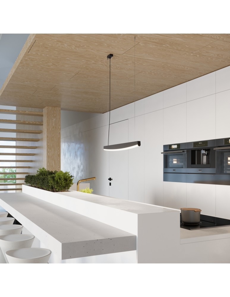 Pendant lamps over the island - Thoro pendant lamp JORUN 150 black LED 3000K TH.475 - product kolory-swiatla.pl 12