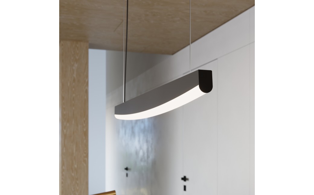 Thoro Lampa wisząca JORUN 150 czarna LED 4000K TH.478