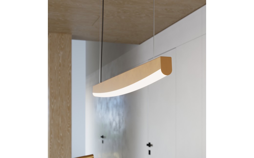 Thoro Lampa wisząca JORUN 150 złota LED 4000K TH.479