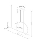 Pendant lamps over the island - Thoro GLAD pendant lamp white LED 4000K TH.493 - product 10