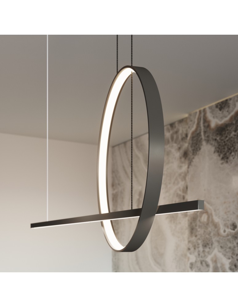 Pendant lamps over the island - Thoro GLAD pendant lamp white LED 4000K TH.493 - product kolory-swiatla.pl 15